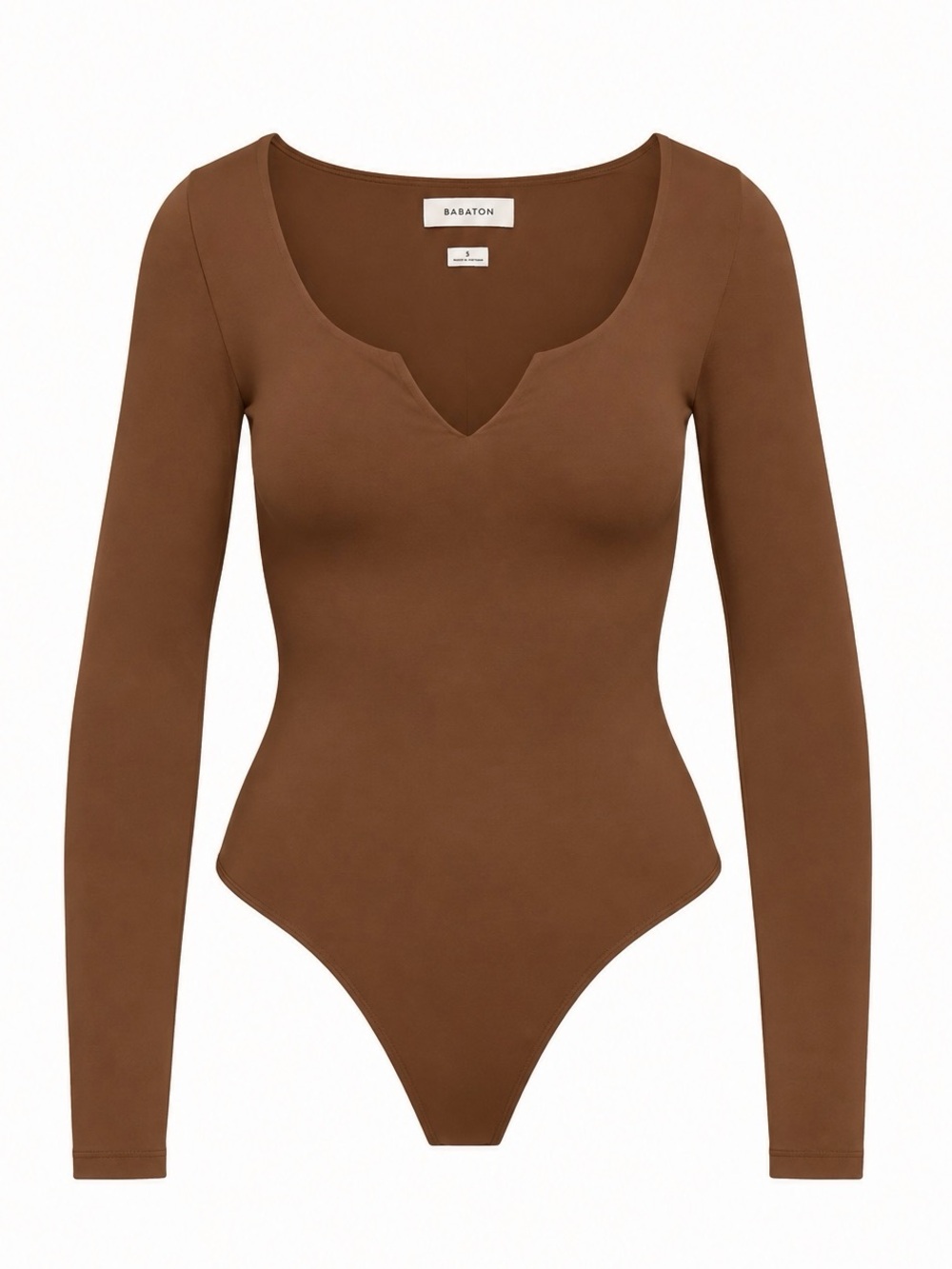 Aritzia Babaton Long Sleeve Brown Bodysuit
